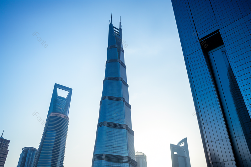 上海CBD简约的城市建筑摩天大楼摄影作品,高清,摄影图,摄影图片,图片大全,摄影图免费下载